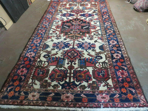 5.5' X 10.5' Antique Handmade Indian Floral Oriental Wool Rug Tribal Veg Dye Nice - Nuvé