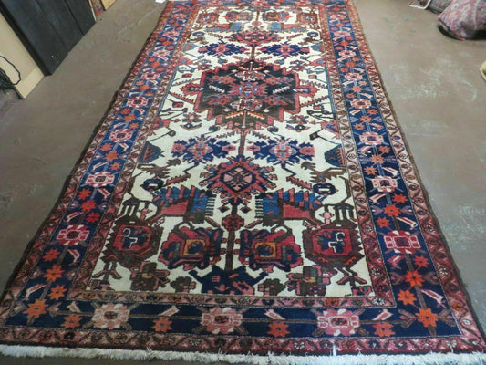 5.5' X 10.5' Antique Handmade Indian Floral Oriental Wool Rug Tribal Veg Dye Nice - Nuvé