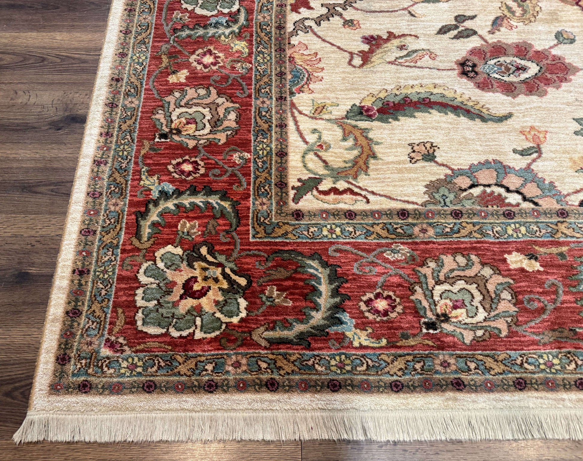 Karastan Rug 8.8 x 10, Ashara Agra Ivory #549, Wool, Vintage - Nuvé