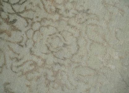 5x7 Fine Hand Knotted Beige and Brown Traditional Vintage Persian Style Antique Wool and Silk Rug | AGR50 - Nuvé