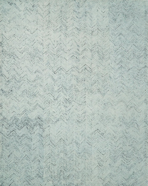 5x8 and 8x10 Hand Made Woolen Modern Blue and Ivory Area Rug | EVE001 - Nuvé