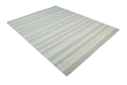 5x8 and 8x10 Hand Made Woolen Modern Grey and Ivory Area Rug | NAU001 - Nuvé