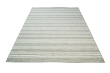 5x8 and 8x10 Hand Made Woolen Modern Grey and Ivory Area Rug | NAU001 - Nuvé