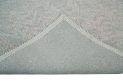 5x8 and 8x10 Hand Made Woolen Modern Pink and Gray Area Rug | EVE002 - Nuvé