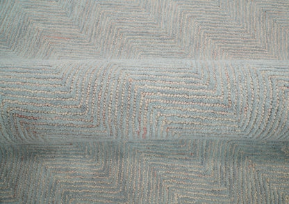 5x8 and 8x10 Hand Made Woolen Modern Pink and Gray Area Rug | EVE002 - Nuvé