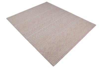 5x8 and 8x10 Hand Made Woolen Modern Pink Area Rug | AZT001 - Nuvé