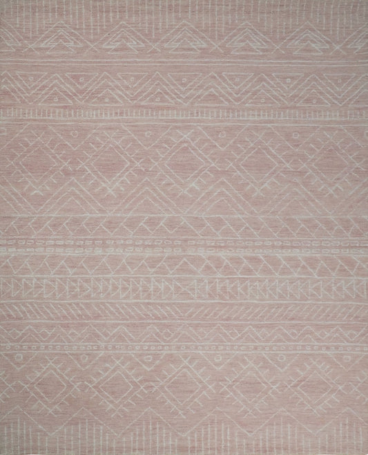 5x8 and 8x10 Hand Made Woolen Modern Pink Area Rug | AZT001 - Nuvé