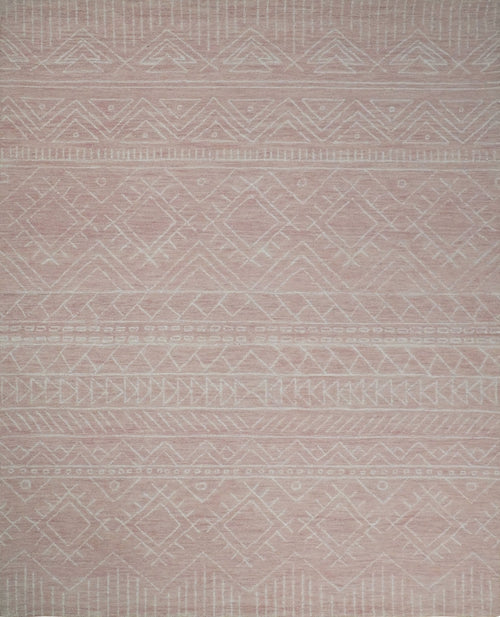 5x8 and 8x10 Hand Made Woolen Modern Pink Area Rug | AZT001