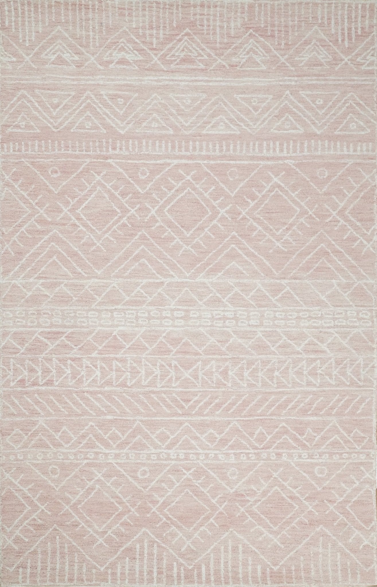 5x8 and 8x10 Hand Made Woolen Modern Pink Area Rug | AZT001 - Nuvé