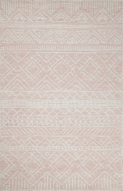 5x8 and 8x10 Hand Made Woolen Modern Pink Area Rug | AZT001 - Nuvé