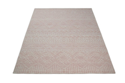 5x8 and 8x10 Hand Made Woolen Modern Pink Area Rug | AZT001 - Nuvé
