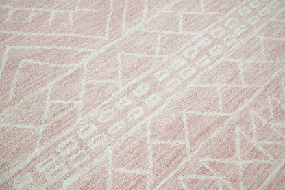 5x8 and 8x10 Hand Made Woolen Modern Pink Area Rug | AZT001 - Nuvé