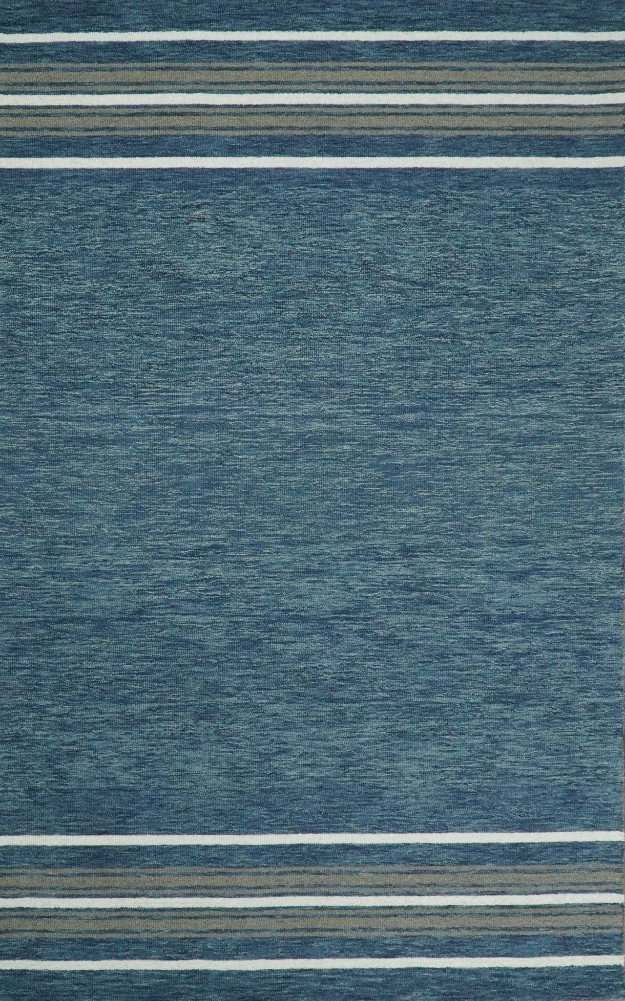 5x8 and 8x10 Hand Made Woolen Modern Solid Blue Area Rug | NAU004 - Nuvé