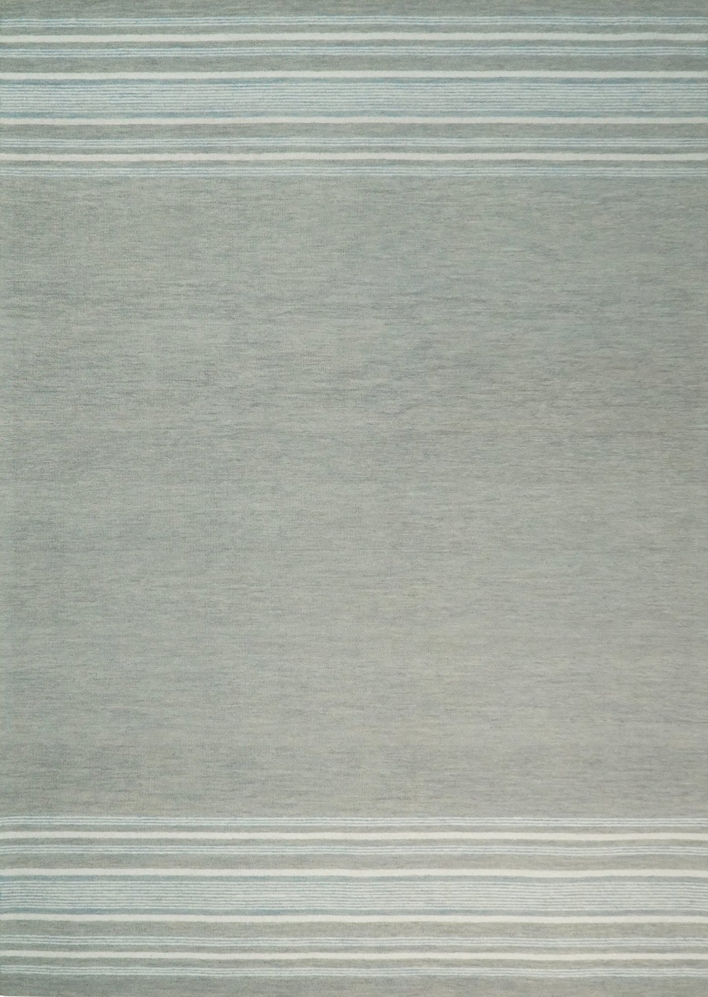 5x8 and 8x10 Hand Made Woolen Modern Stripes Ivory and Grey Area Rug | NAU003 - Nuvé