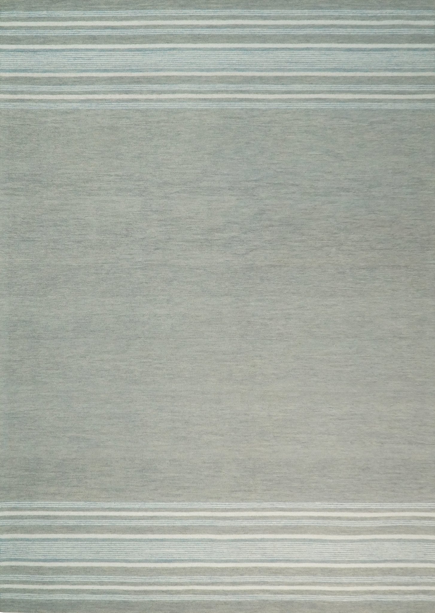 5x8 and 8x10 Hand Made Woolen Modern Stripes Ivory and Grey Area Rug | NAU003 - Nuvé
