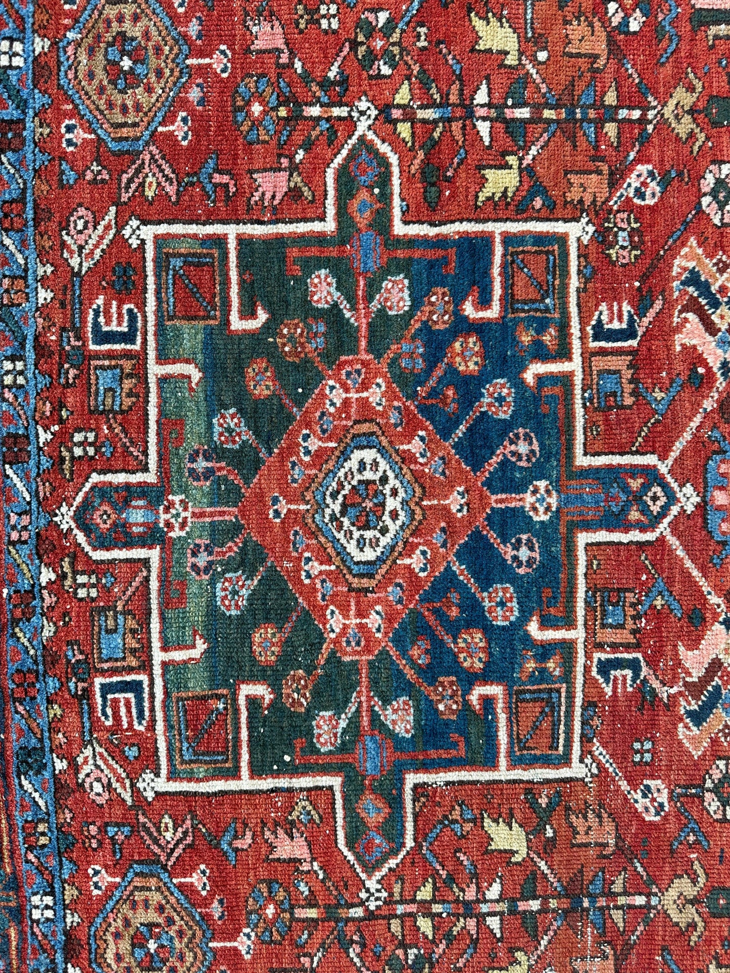 KARAJA Persian Antique Heriz Rug  4'9" x 6' - Nuvé