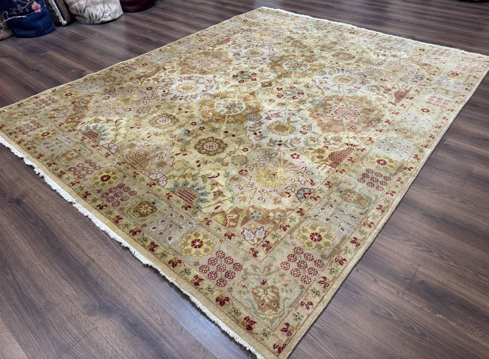 Indo Persian Rug 8x10, Indian Rug, Soft Wool Rug, Oushak Style Rug, Handmade Rug - Nuvé