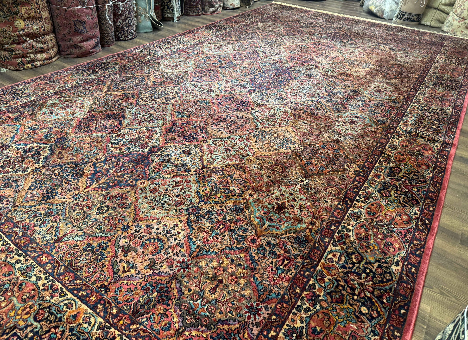 10x18 Karastan Multicolor Panel Kirman Rug #717, Palace Size Wool Discontinued Original 700 Series - Nuvé