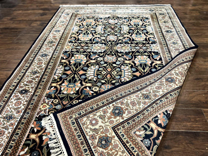 Indo Persian Bidjar Rug 6x10, Vintage Handmade Wool Carpet, Allover Pattern - Nuvé