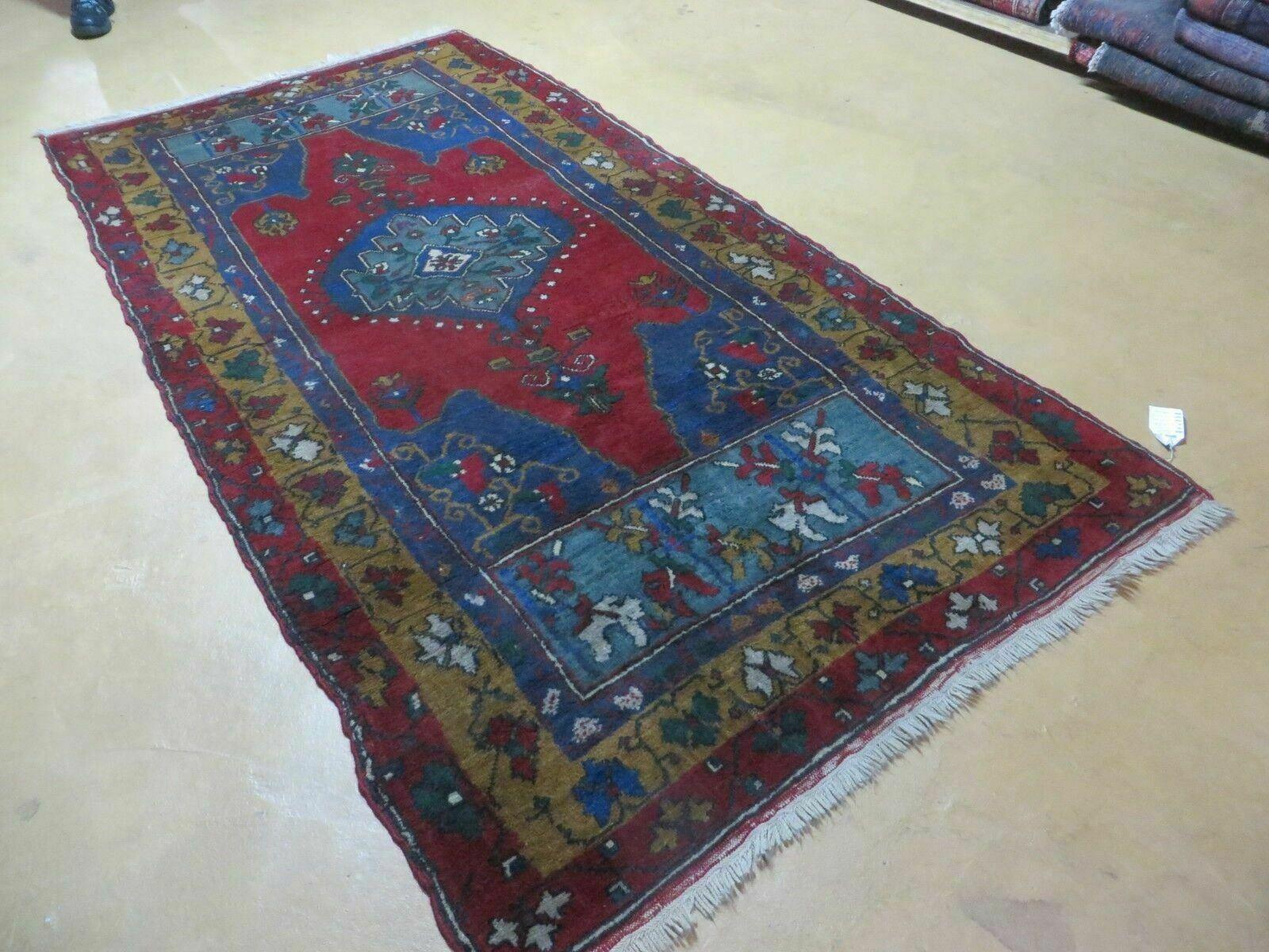 4' X 8' Vintage Handmade Turkish Kazak Pattern Wool Rug Carpet Nice # 105 - Nuvé