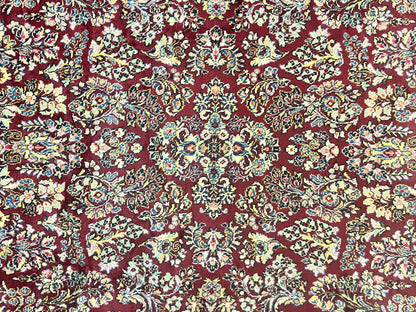 Karastan Rug 9x12 Red Sarouk #785, Wool Karastan Carpet, Discontinued Vintage, Original 700 Series, Karastan Area Rug - Nuvé
