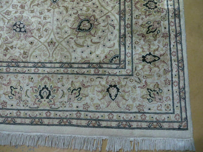 6' X 9' Vintage Fine Handmade Pakistan Oriental Floral Wool Rug Carpet Nice - Nuvé