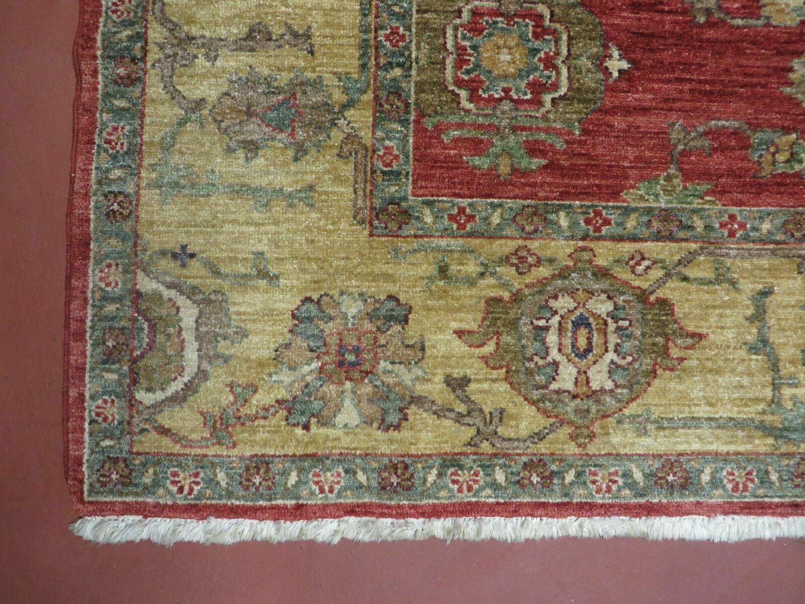 6.5' X 7' Vintage Handmade Egypt Agra Wool Rug Carpet Square Beauty - Nuvé