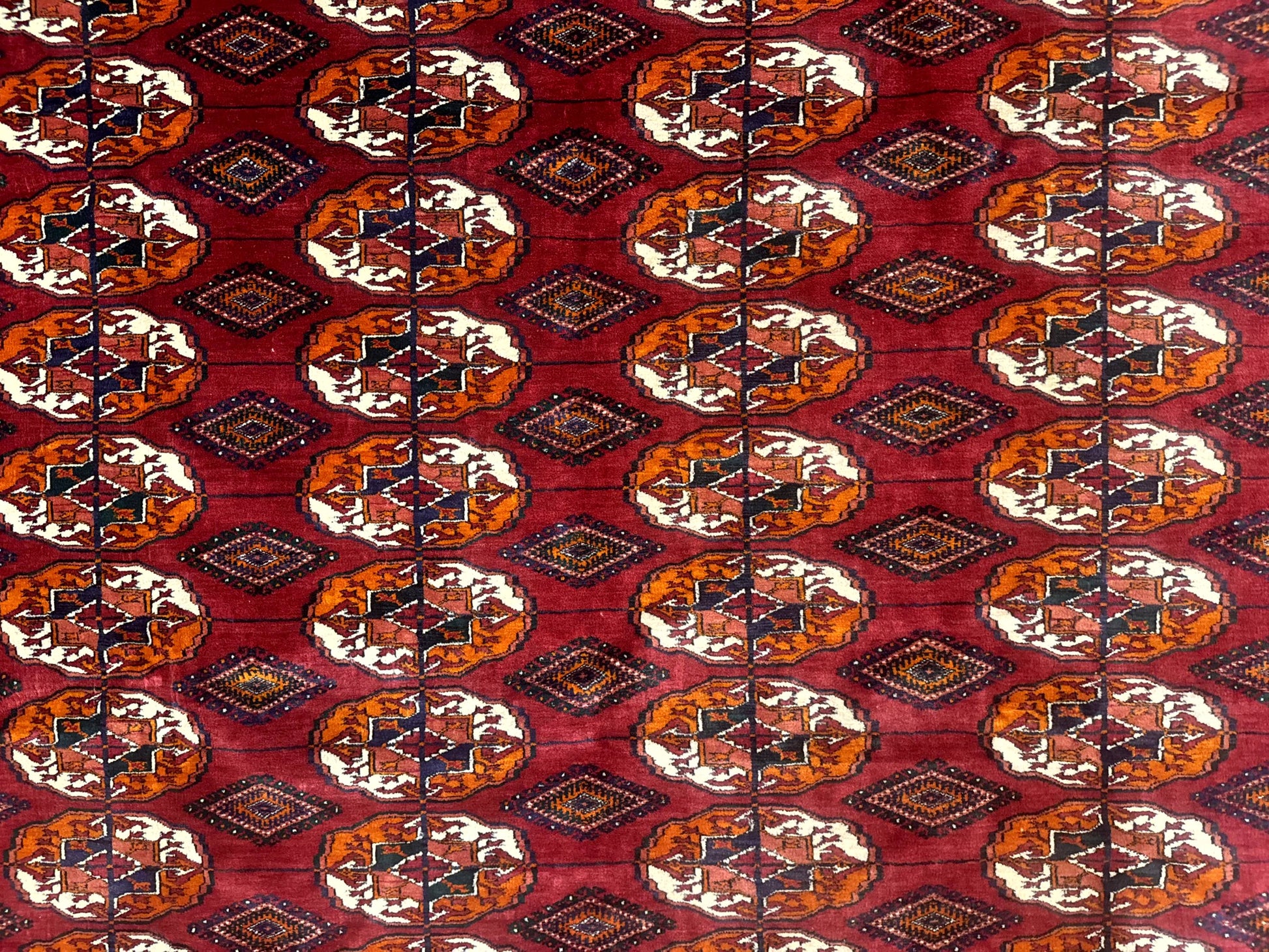 Persian Turkoman Rug 7x9, Red Tribal Carpet - Nuvé