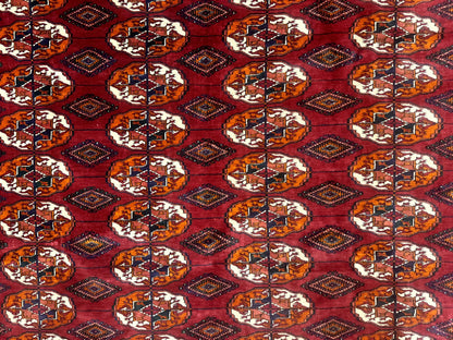 Persian Turkoman Rug 7x9, Red Tribal Carpet - Nuvé