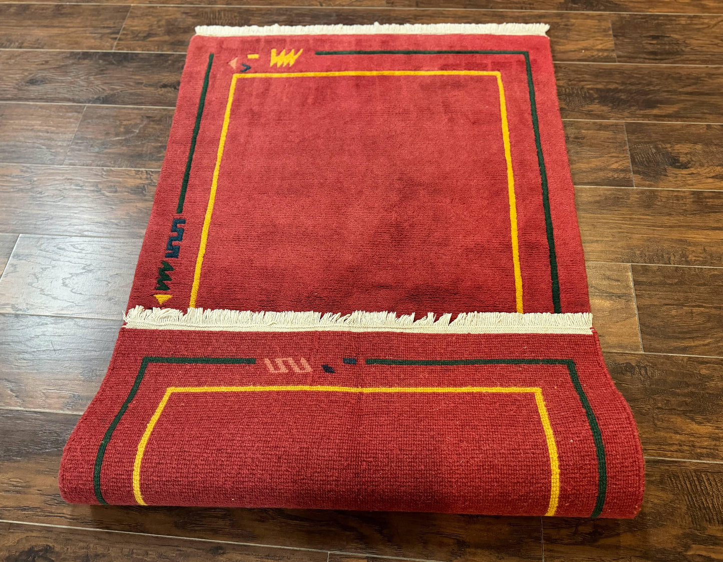 Indo Persian Gabbeh Rug 3x5, Red - Nuvé