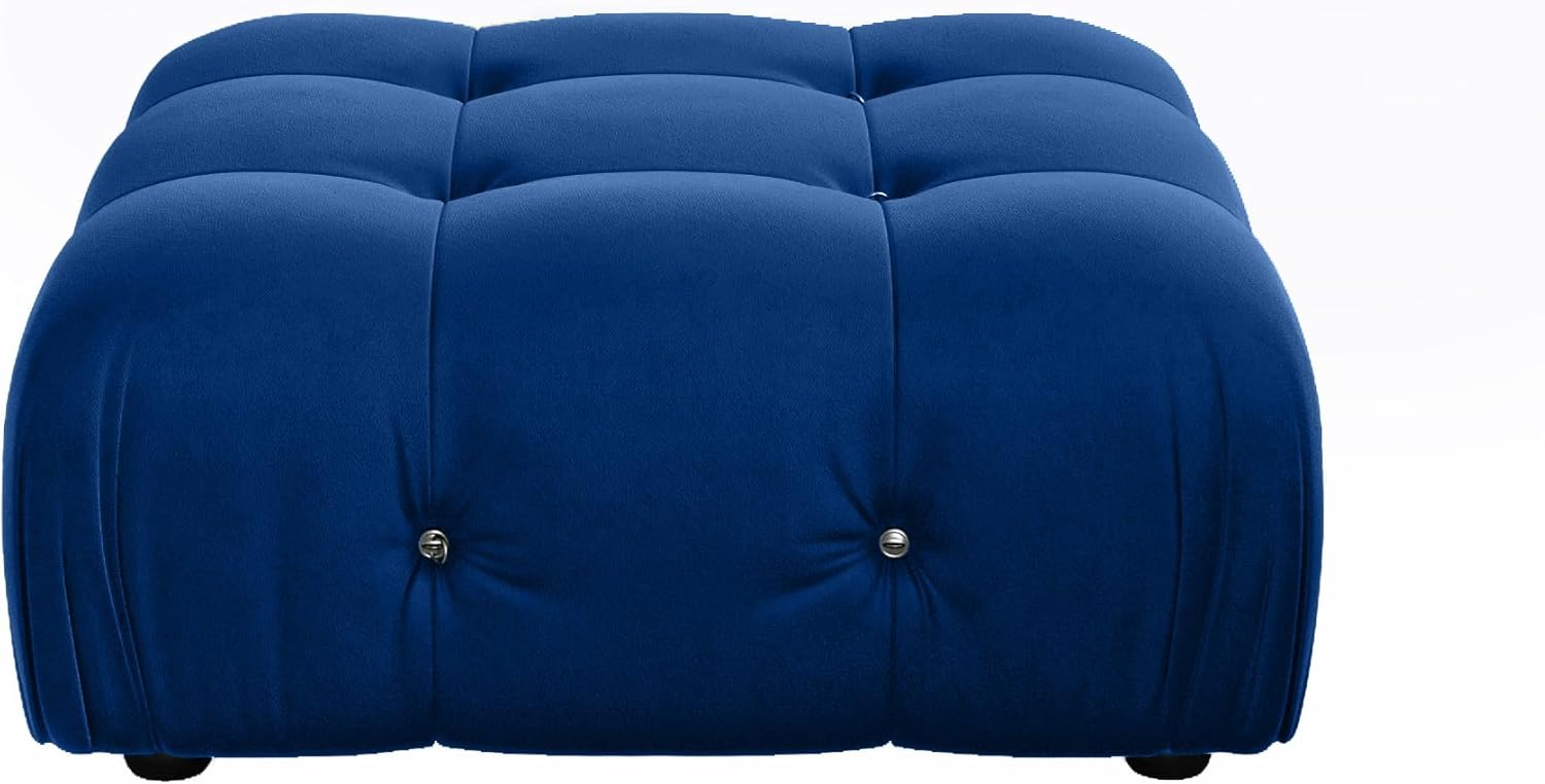 Nuvé® Takumi Velvet Modular Bouclé Cloud Sofa - Blue - Ottoman - Nuvé