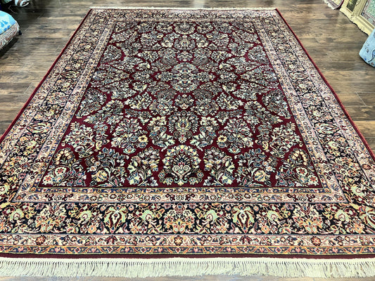 Karastan Rug 9x12 Red Sarouk #785, Wool Karastan Carpet, Discontinued Vintage, Original 700 Series, Karastan Area Rug - Nuvé