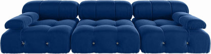 Nuvé® Takumi Velvet Modular Bouclé Cloud Sofa - Blue - 3 Seater Sofa - Nuvé