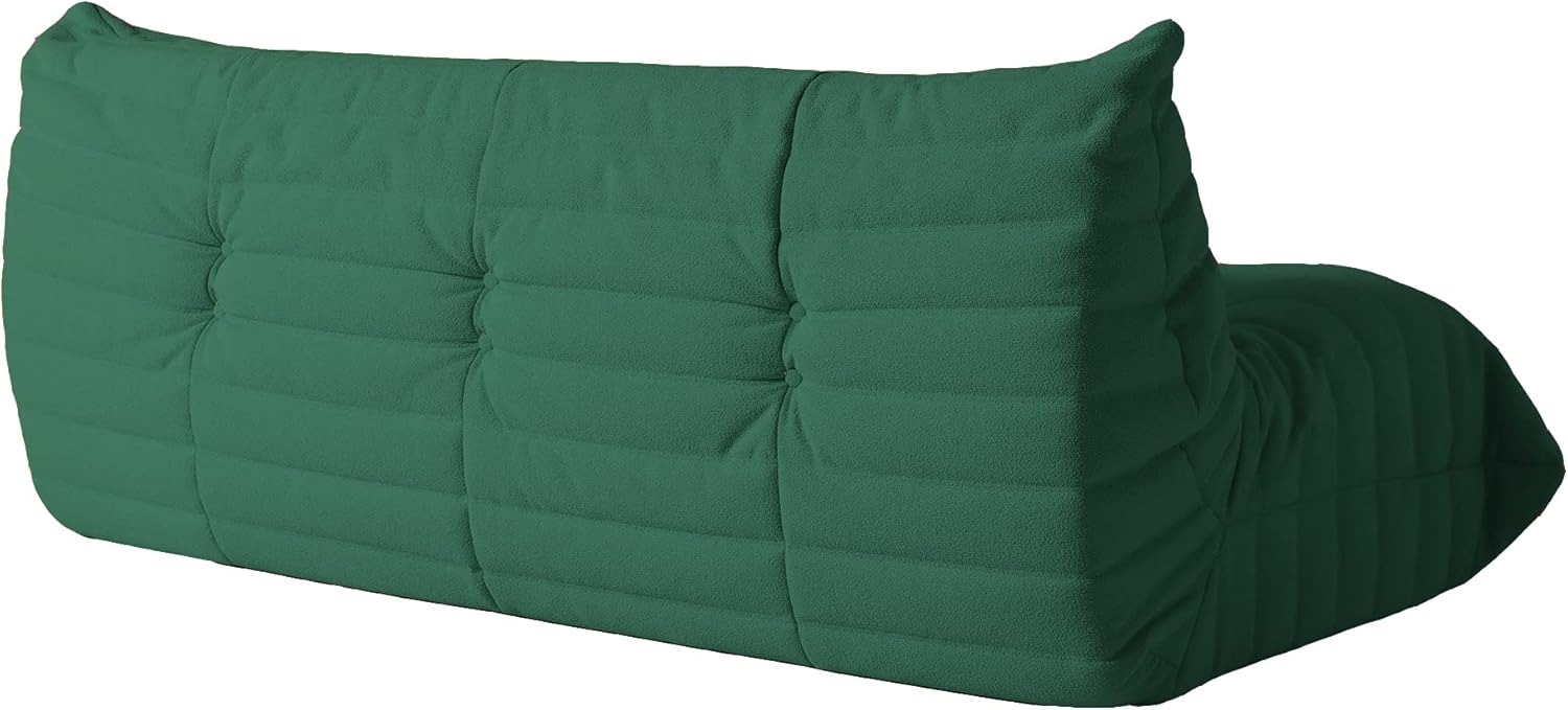 Muku Bouclé Chair - Green - 3 Seater - Nuvé