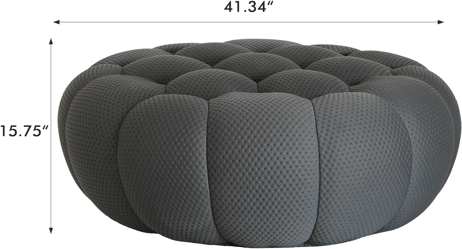 Nuvé® Mitsu Modular Bouclé Cloud Sofa - Dark Grey - Ottoman - Nuvé