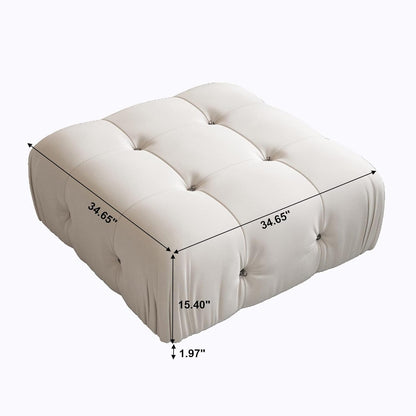 Nuvé® Takumi Velvet Modular Bouclé Cloud Sofa - Beige - Ottoman - Nuvé