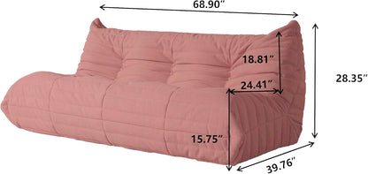 Muku Bouclé Chair - Pink - 3 Seater - Nuvé