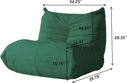 Muku Bouclé Chair - Green - Single Seater - Nuvé