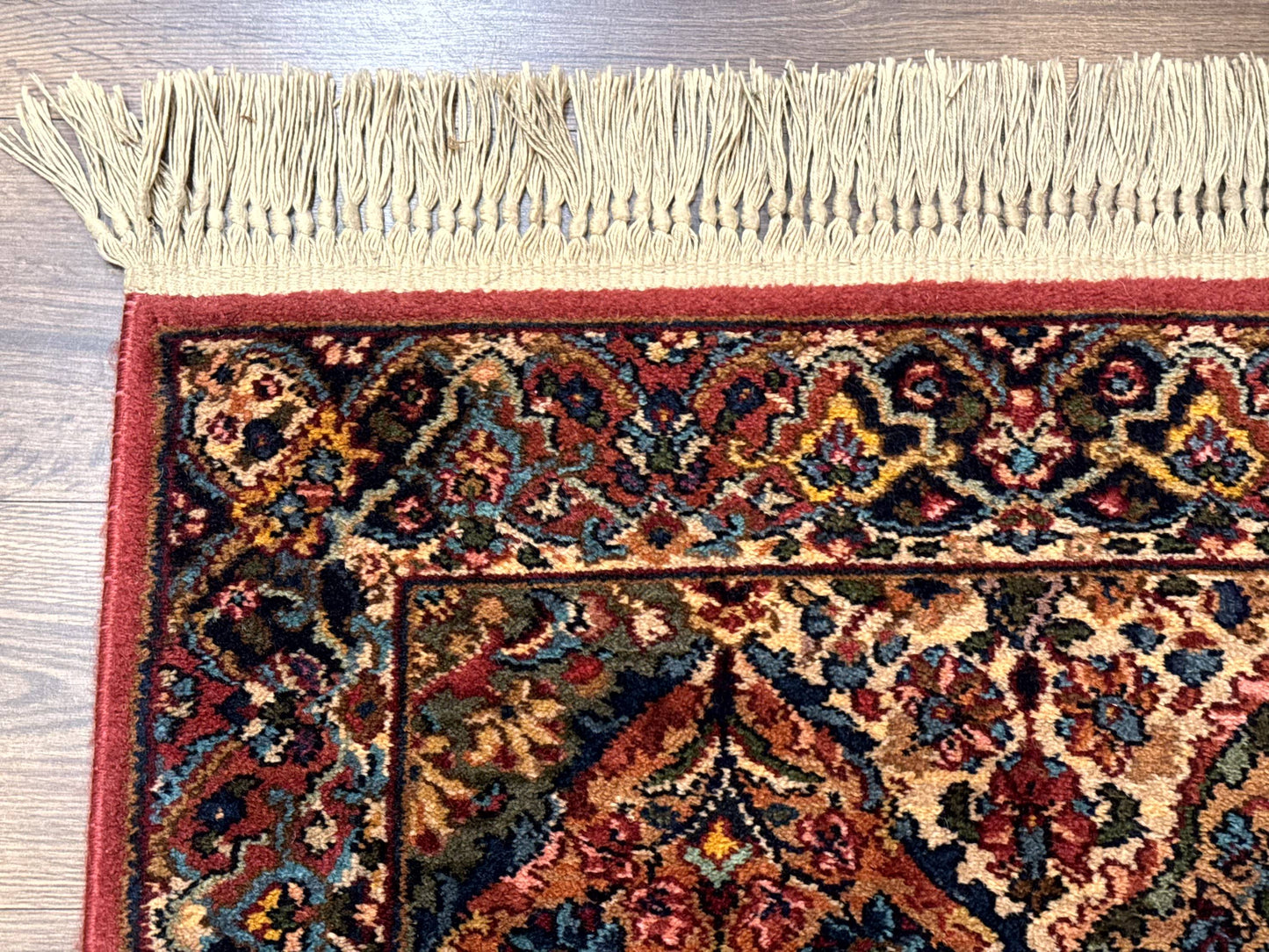 Karastan Rug 3x5 Multicolor Panel Kirman #717, Original 700 Series, Wool Pile, Discontinued - Nuvé