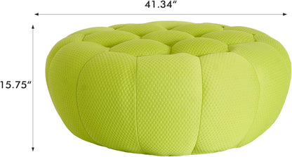 Nuvé® Mitsu Modular Bouclé Cloud Sofa - Lime Green - Ottoman - Nuvé