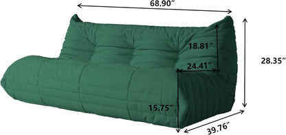 Muku Bouclé Chair - Green - 3 Seater - Nuvé