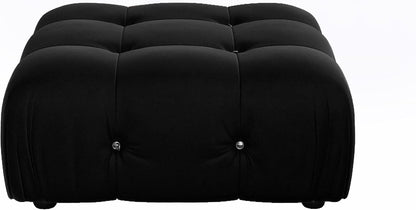 Nuvé® Takumi Velvet Modular Bouclé Cloud Sofa - Black - Ottoman - Nuvé