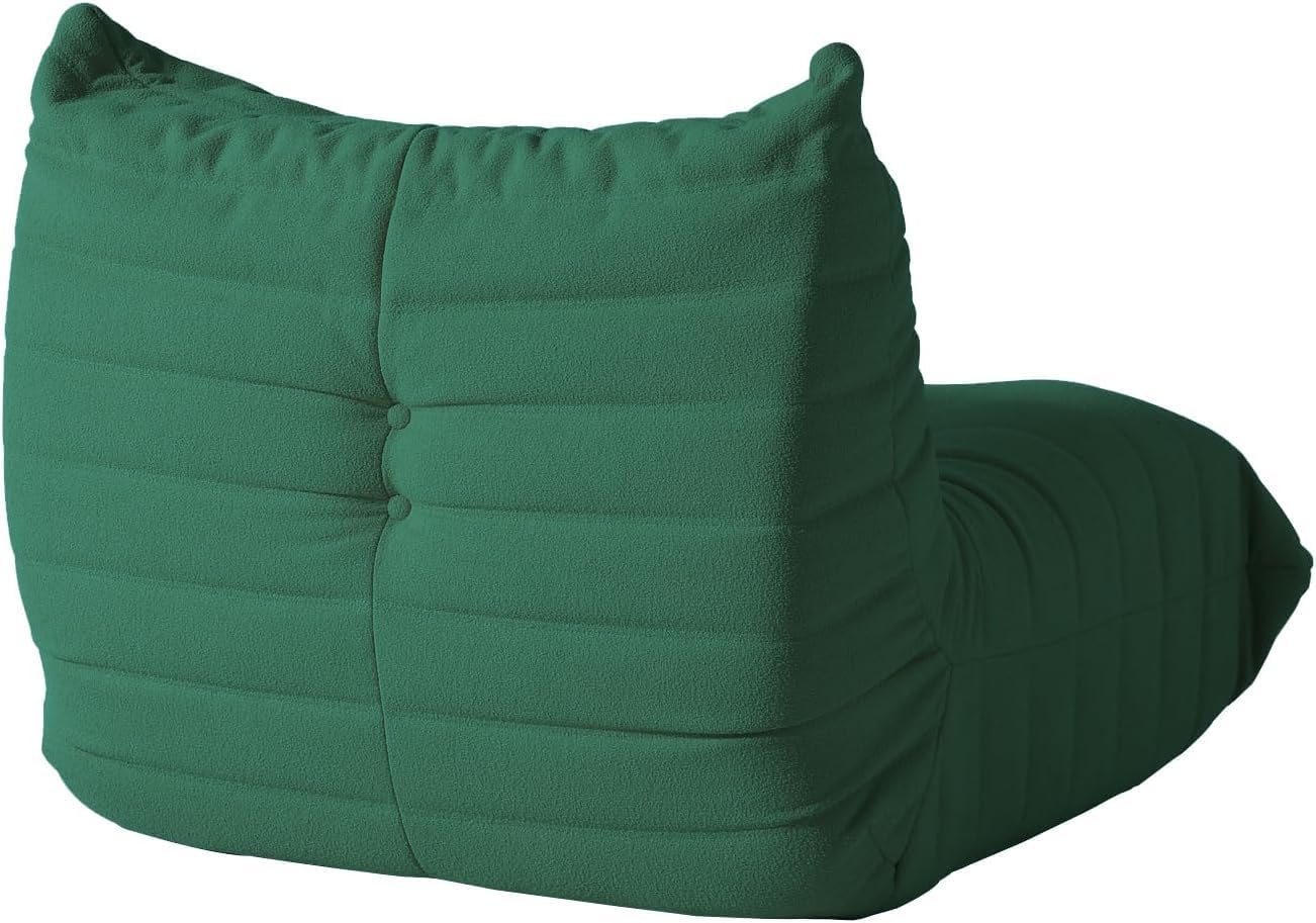 Muku Bouclé Chair - Green - Single Seater - Nuvé