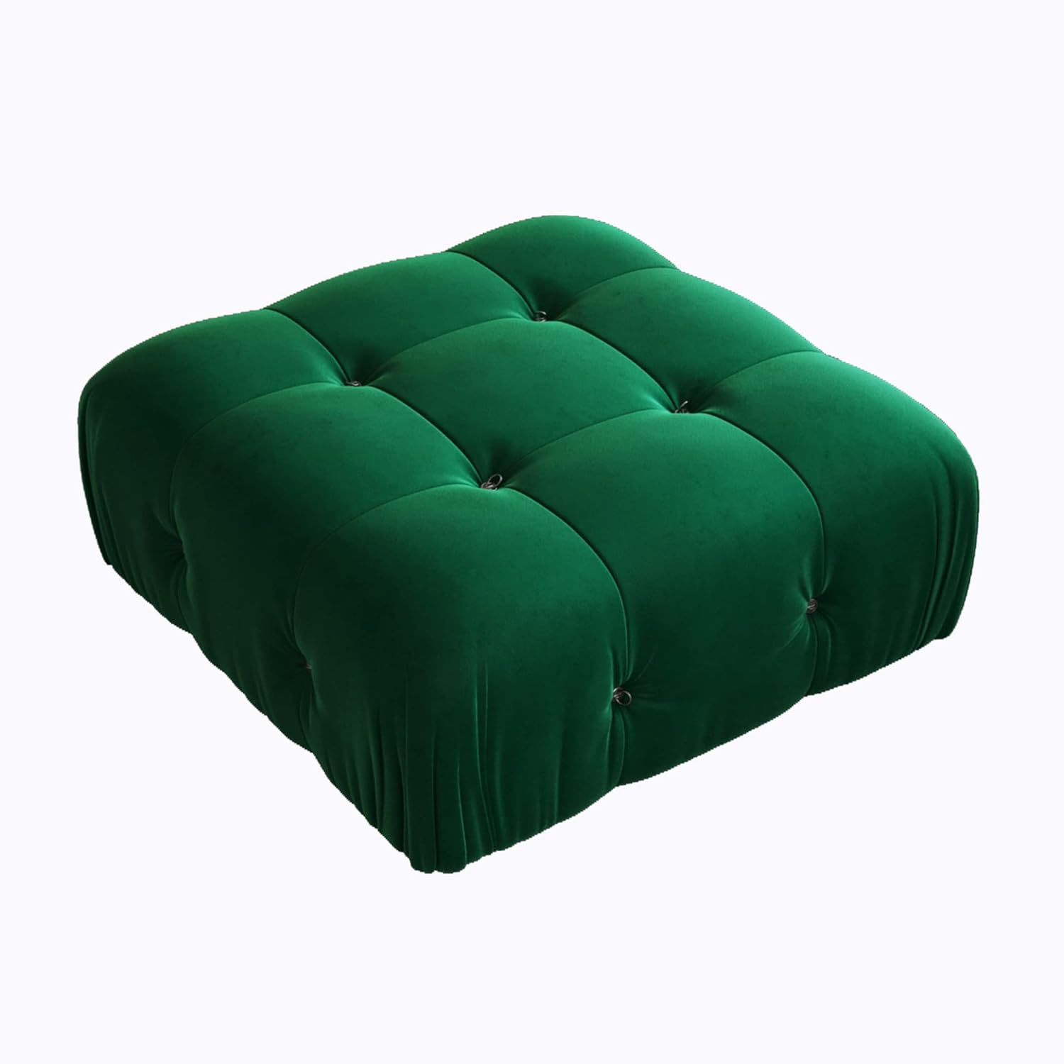 Nuvé® Takumi Velvet Modular Bouclé Cloud Sofa - Green - Ottoman - Nuvé