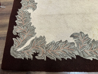 Palace Size American Hooked Rug 11x20 Aubusson Style Ivory - Nuvé