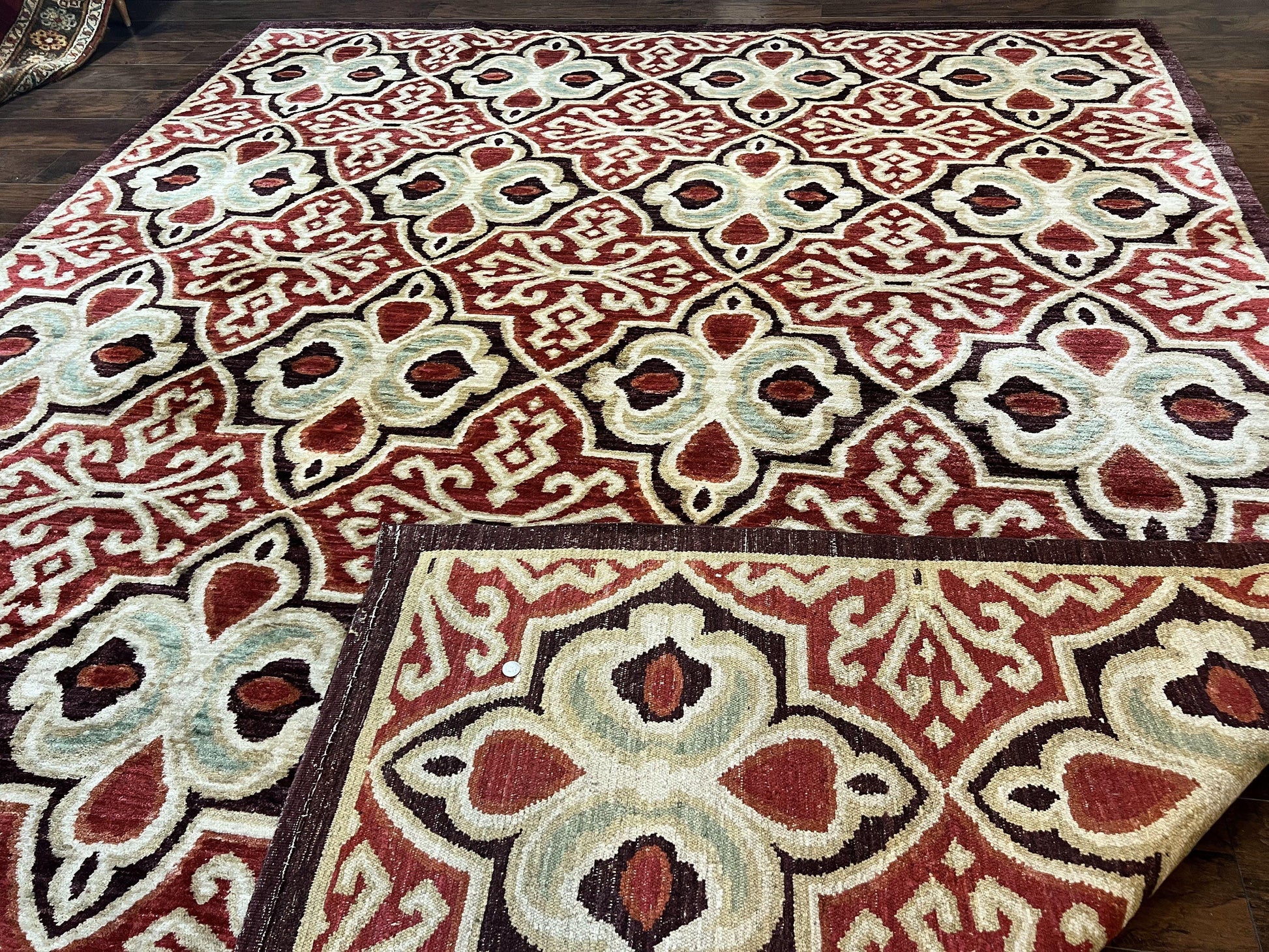 Portuguese Rug 9x12, Vintage Carpet, Handmade Wool Rug - Nuvé