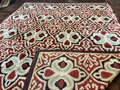 Portuguese Rug 9x12, Vintage Carpet, Handmade Wool Rug - Nuvé