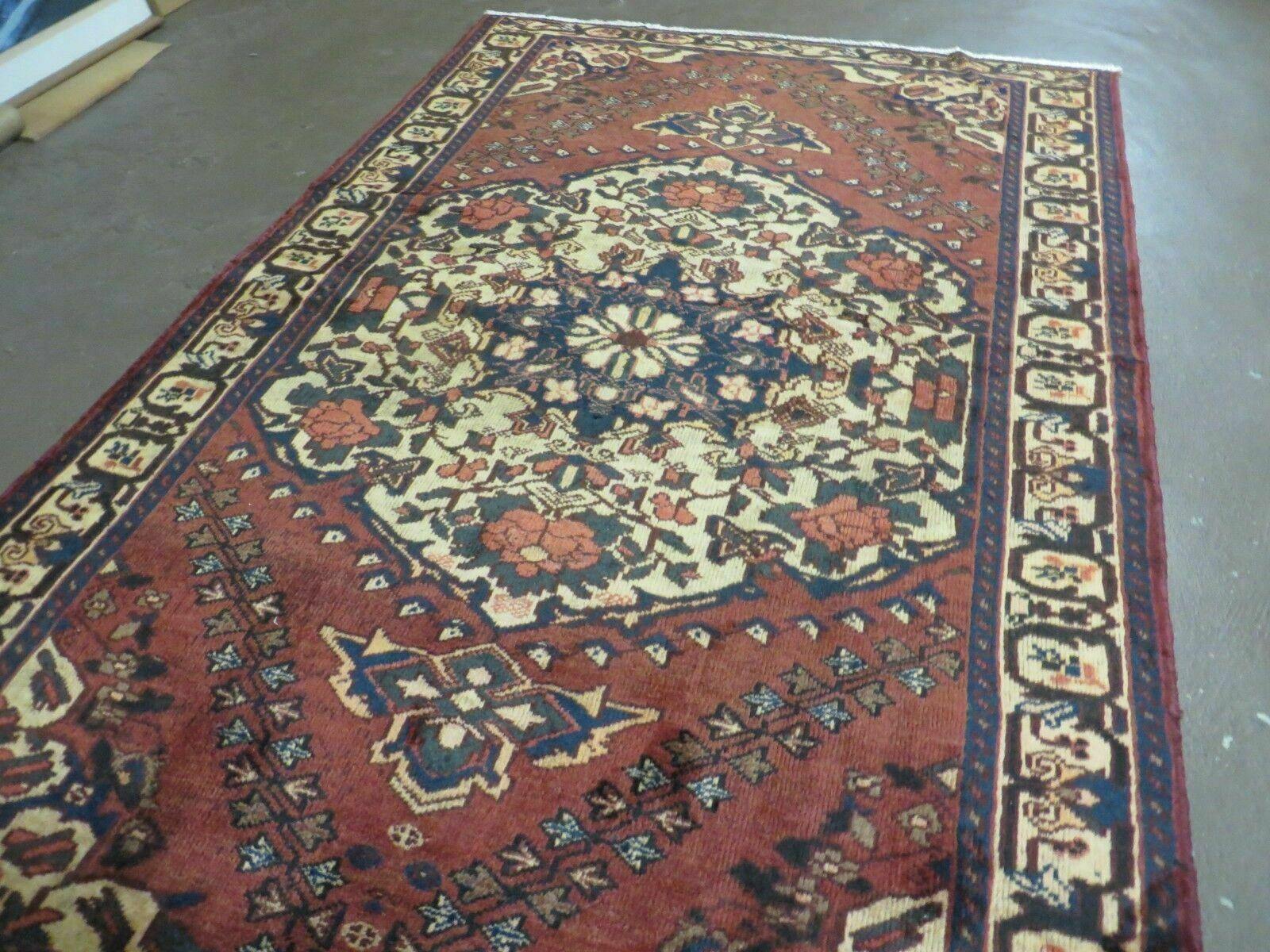 4' X 7' Antique 1920 Handmade Turkish Medallion Wool Rug Veg Dye Nice - Nuvé