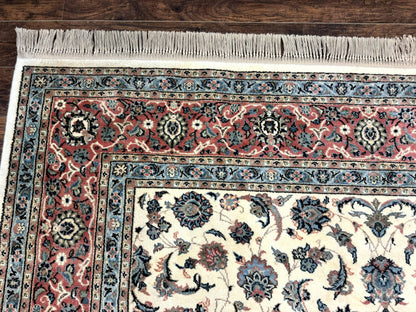Karastan Rug 8.8 x 12, Ivory Rose Kashan #768, Wool Pile Karastan Carpet, Original 700 Series, Rare, Discontinued, Vintage - Nuvé