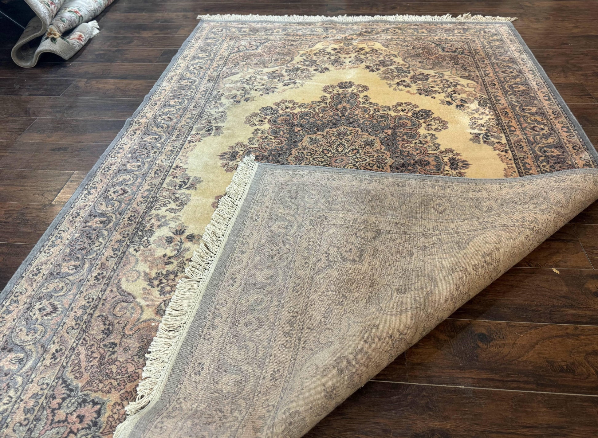 Belgium Power Loomed Wool Rug 6.9 x 9.6, Vintage Oriental Carpet - Nuvé